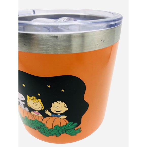 NEW Halloween Peanut Snoopy Great Pumpkin Insulated Steel Travel Coffee Mug Tea - Picture 4 of 10